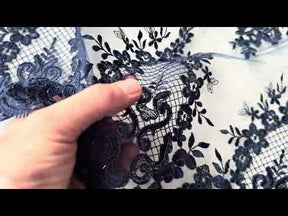 Dentelle Cordonnée Marine - LA7009