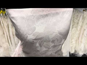 Jacquard mélange de soie rose - P665