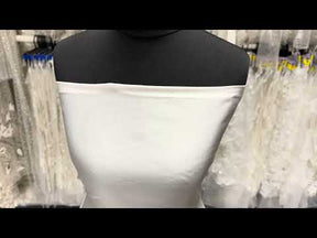 Satin de polyester ivoire pâle - P78