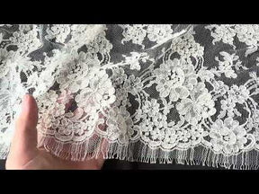 Dentelle Chantilly Cordonnée Ivoire - P237
