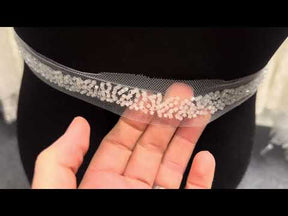 Bordure de robe ivoire perlée - EH2003