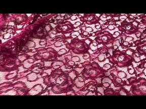 Dentelle extensible cordée lie de vin - P619