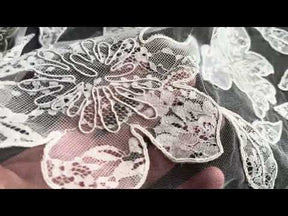 Dentelle contemporaine ivoire à cordon - Sawyer