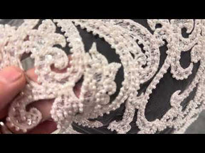 Ivory Beaded Lace Appliques - MT3001