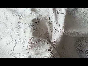 Coton brodé ivoire - EB6001