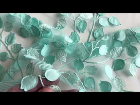 Dentelle brodée 3D Aqua - EB5034