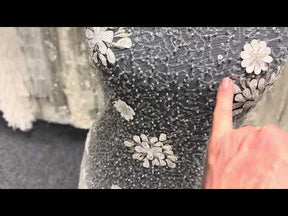 Tulle brodé de perles ivoire - EB1074