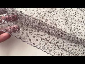 Tulle à sequins brodé taupe – EB3001
