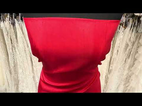 Dupion en satin de polyester rouge - Clarté (P967)