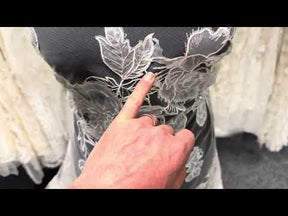 Dentelle brodée embellie de sequins ivoire - Destry