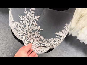 Garniture en dentelle cordée rose coquillage - T623
