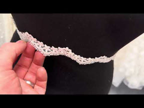 Galon en dentelle brodé ivoire - T828