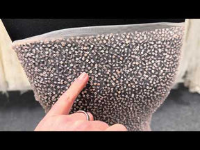 Tulle brodé de perles rose foncé - EB1103