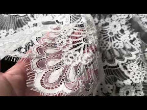 Dentelle florale ivoire à cordon – Faraday