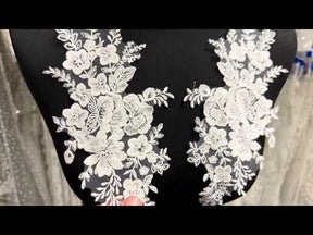 Appliques en dentelle ivoire - MT8013