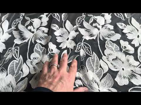 Dentelle brodée ivoire - EB5049