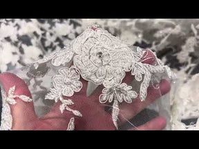 Dentelle perlée ivoire à prix réduit - Pamela