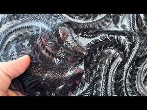 Dentelle à paillettes noires - EB3048
