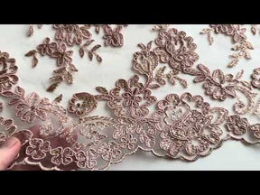 Dentelle cordée ivoire sans perles - Naomi (CF)