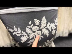 Dentelle brodée ivoire - EB5039