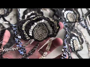 Dentelle perlée noire - Betty