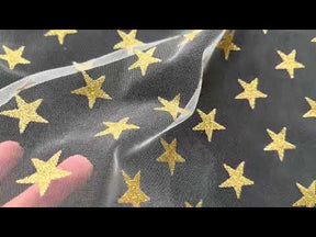 Tulle Étoile d'Or - Paillettes