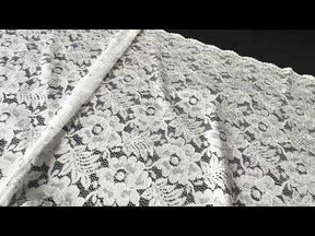 Dentelle florale ivoire pâle - P199