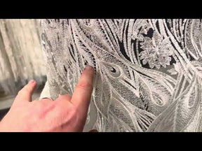 Dentelle Broderie Paillettes Ivoire - Dusk