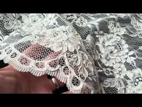 Dentelle cordée ivoire - P442