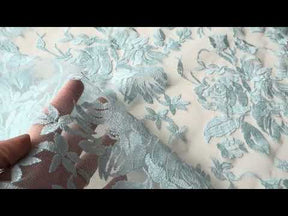Dentelle brodée bleu ciel – EB5018