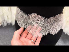 Dusky Rose Raschel Lace Trim - T645