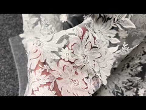 Dentelle brodée de sequins ivoire - EB3041