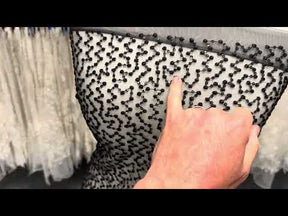 Dentelle brodée de sequins noirs - EB3029
