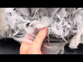 Dentelle 3D en plumes ivoire - Thimbelina