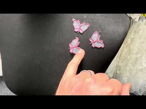 Applique papillon rose foncé - M1