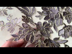 Dentelle lavande avec cordon doré - Kylar