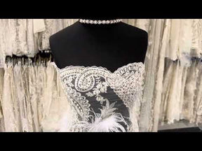 Dentelle Ivoire Perlée et Plumes Blanches - Chantelle
