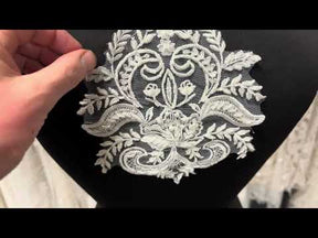 Applique en dentelle perlée ivoire - Anarchie