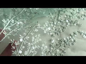 Dentelle à paillettes vert clair - EB3065