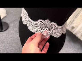 Bordure en dentelle de mariée ivoire - Raine