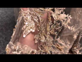 Dentelle perlée dorée - Dillon