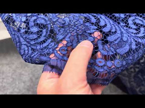 Dentelle Cordonnée Française Écologique Bleu Électrique - LA4007