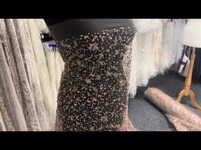 Dentelle bouffante à paillettes caramel - Razzle Dazzle