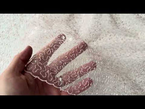Tulle à sequins brodé rose antique – EB3001