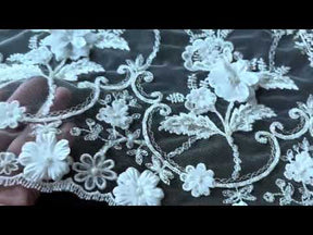 Dentelle florale ivoire – Galliard