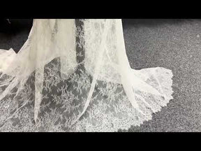 Dentelle Raschel ivoire - P157