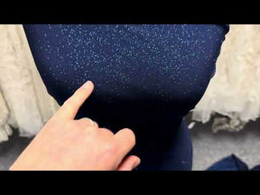 Tissu jersey bleu marine à paillettes - Daredevil