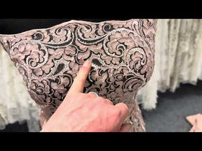Tulle à sequins brodé rose poudré – EB3008