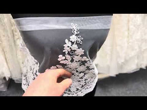 Dentelle passepoilée blanche - T982