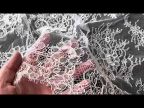 Dentelle Raschel ivoire à cordon - Nubia